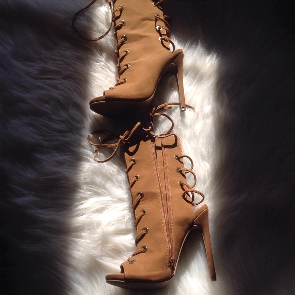 Laced up boots